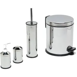 Набор для ванной и туалета, 4 предмета Perilla FOUR BATHROOM SET хром 83031