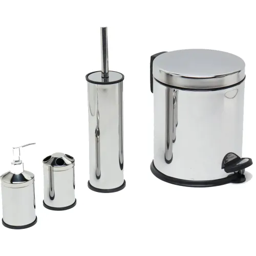 Набор для ванной и туалета, 4 предмета Perilla FOUR BATHROOM SET хром 83031