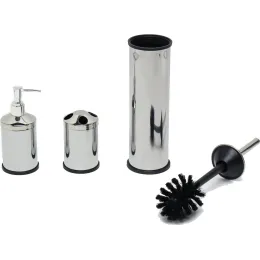 Набор для ванной и туалета, 4 предмета Perilla FOUR BATHROOM SET хром 83031