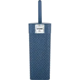 Ершик для унитаза с подставкой Plast Team STONE набор темный камень