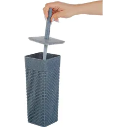 Ершик для унитаза с подставкой Plast Team STONE набор темный камень