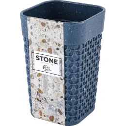 Стакан для ванной комнаты Plast Team STONE темный камень