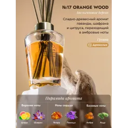 Tayoqchalar bilan uy diffuzeri Aroma Republic №17 "Orange wood", 90 ml