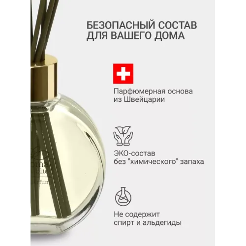 Tayoqchalar bilan uy diffuzeri Aroma Republic №19 "Tropical rain", 70 ml