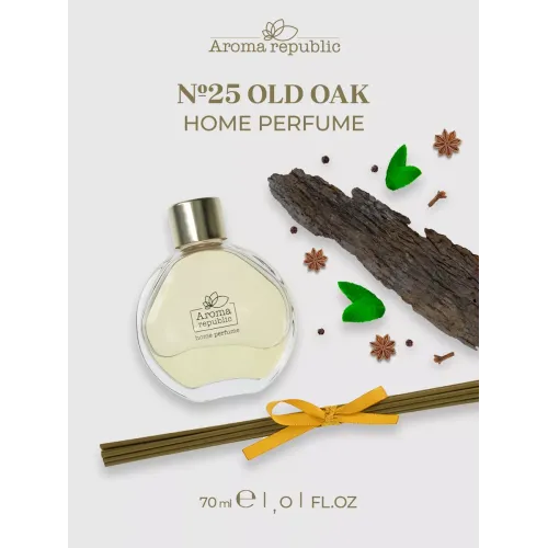 Tayoqchalar bilan uy diffuzeri Aroma Republic №25 "Old oak", 70 ml