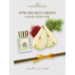 Tayoqchalar bilan uy diffuzeri Aroma Republic №51 "Secret grove", 50 ml