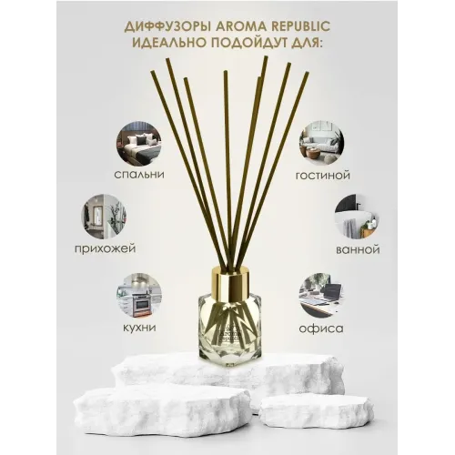 Tayoqchalar bilan uy diffuzeri Aroma Republic №52 "Parisian chic", 30 ml