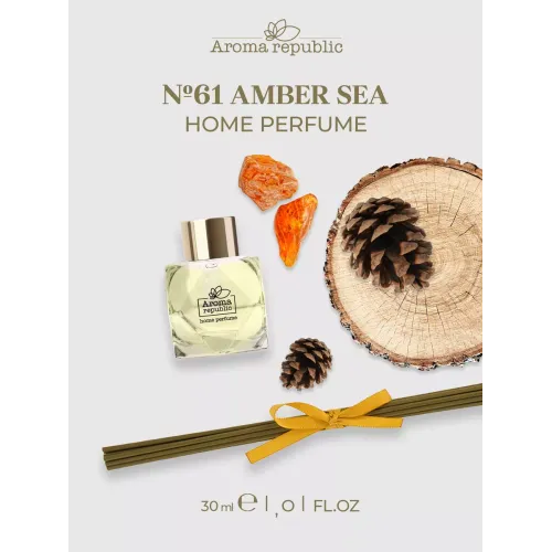 Tayoqchalar bilan uy diffuzeri Aroma Republic №61 "Amber Sea", 30 ml
