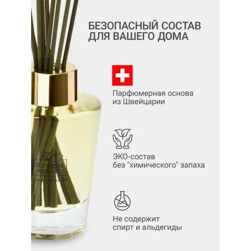 Диффузор для дома с палочками Aroma Republic №61 "Amber Sea", 90 мл