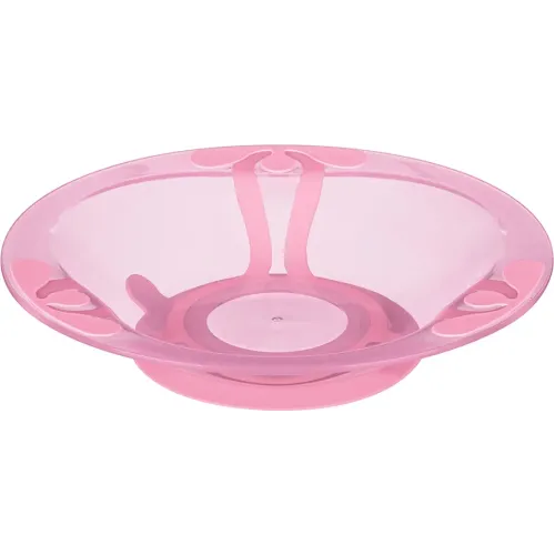 Bolalar plitasi issiq va sovuq ovqat uchun, xavfsiz materialdan 400 ml, Kidfinity pushti