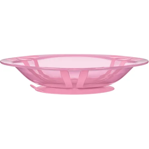 Bolalar plitasi issiq va sovuq ovqat uchun, xavfsiz materialdan 400 ml, Kidfinity pushti