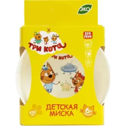 Bolalar tarelkasi 430 ml, Lalababy "Uch mushuk"