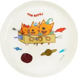 Bolalar tarelkasi 450 ml, Lalababy "Uch mushuk"