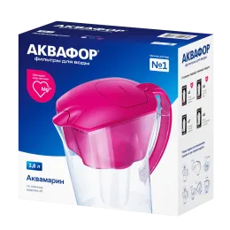 Suv uchun Filtrli ko'za kartrij bilan Akvafor Akvamarin, 3.8 l koʻk