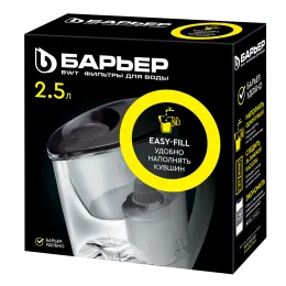 Suv uchun Filtrli ko'za kartrij va resurs ko'rsatkichi bilan Baryer FIT Limon, 2.5 l