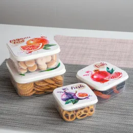 Набор из 4-х контейнеров (0,3л + 0,45 л+ 0,65 л + 1 л), Phibo бежевый