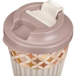 Termostakan ichimliklar uchun klapanli, 350 ml Phibo "Geometriya" och sargʻish