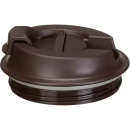 Термостакан 350 мл с клапаном для горячих напитков с декором "Travel", Phibo коричневый