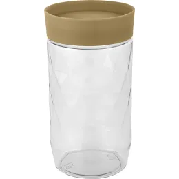 Банка для сыпучих продуктов 1 л с завинчивающейся крышкой Plast Team STOCKHOLM шоколадный мокко