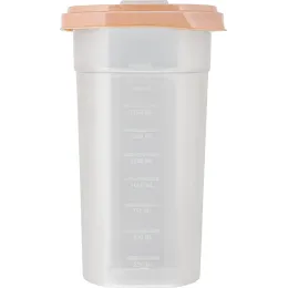 Контейнер 2,5 л для сыпучих продуктов, Plast Team BERGEN персиковая карамель