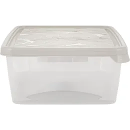 Контейнер для продуктов 0,45 л квадратный Plast Team HELSINKI Artichoke пепельный жемчуг