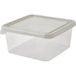 Контейнер для продуктов 0,45 л квадратный Plast Team HELSINKI Artichoke пепельный жемчуг