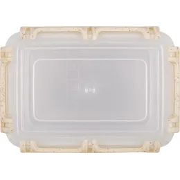 Saqlash idishi qulflash tizimi bilan 0,4L Plast Team Green Republic zig'ir