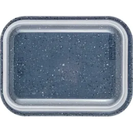 Sariyog' idishi qopqoq bilan ikki tomonllik Plast Team STONE qora tosh