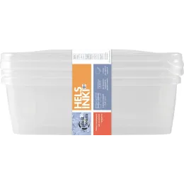 Oziq-ovqat mahsulotlarini muzlatish uchun konteynerlar 3x1,35L toʻrtburchak Plast Team Frozen