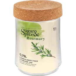 Buraladigan qopqoqlik oziq-ovqat bankasi 0,75 l Sugar&Spice Rosemary