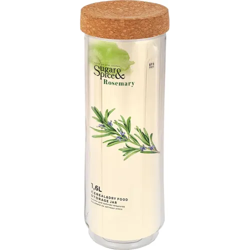 Buraladigan qopqoqlik oziq-ovqat bankasi 1,6 l Sugar&Spice Rosemary