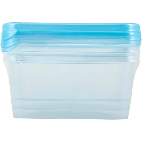Muzlatgich uchun idishlar to'plami, oziq-ovqat saqlash idishlari, Sugar&Spice 3x1,35l ko'k
