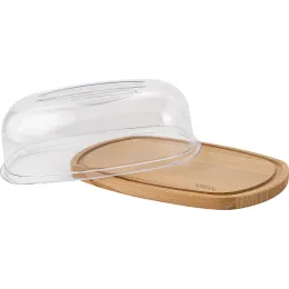 Shaffof qopqoqli oziq-ovqat konteyneri Sugar&Spice Rosemary yog'och