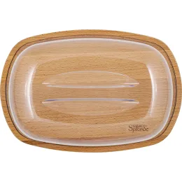 Shaffof qopqoqli oziq-ovqat konteyneri Sugar&Spice Rosemary yog'och