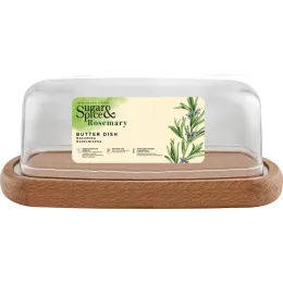 Sariyog' idishi qopqoq bilan 180x95x65 mm, Sugar&Spice Rosemary yog'och