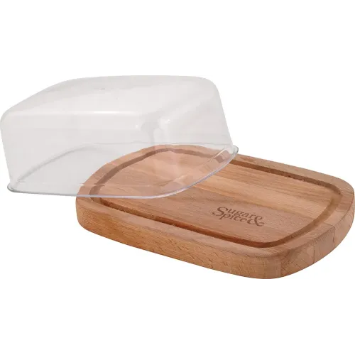 Sariyog' idishi qopqoq bilan 180x95x65 mm, Sugar&Spice Rosemary yog'och