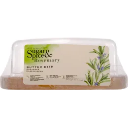 Sariyog' idishi qopqoq bilan 180x95x65 mm, Sugar&Spice Rosemary yog'och