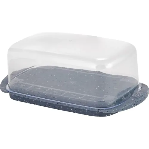 Sariyog' idishi qopqoq bilan 180x95x65 mm, Sugar&Spice STONE qora tosh