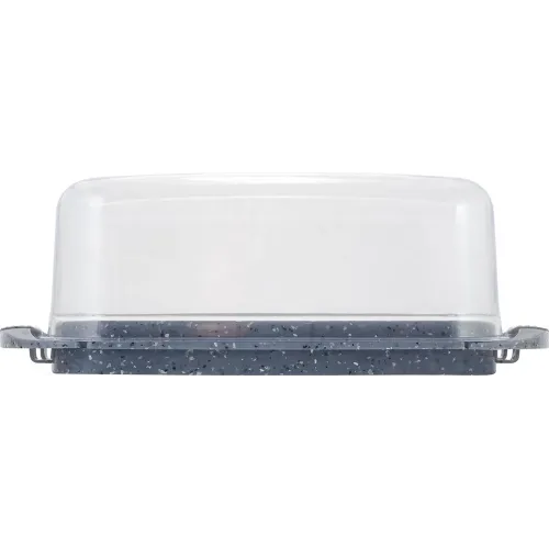 Sariyog' idishi qopqoq bilan 180x95x65 mm, Sugar&Spice STONE qora tosh