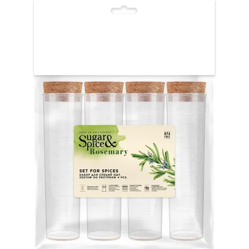 Ziravorlar uchun idishlar to'plami Sugar&Spice Rosemary 4 dona