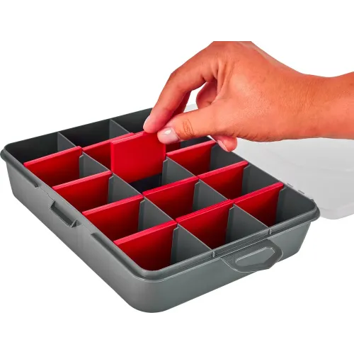 Kichik narsalar uchun organizator BLOCKER Master 7,5" qo'rg'oshin kulrang