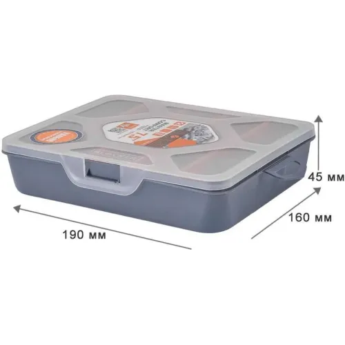 Kichik narsalar uchun organizator BLOCKER Master 7,5" qo'rg'oshin kulrang