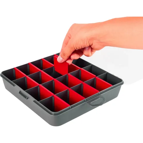 Kichik narsalar uchun organizator BLOCKER Master 8" qo'rg'oshin kulrang