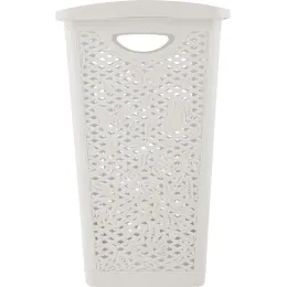 Корзина для хранения вещей со съемной крышкой 35л Keeplex Fiori белое облако