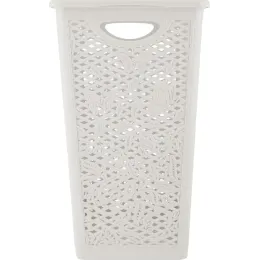 Корзина для хранения вещей со съемной крышкой 35л Keeplex Fiori белое облако