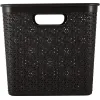 Buyumlarni saqlash savati olinadigan qopqoqlik 21L Keeplex Rattan quyuq kashtan