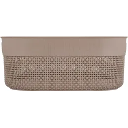 Корзина для хранения вещей 12л Plast Team OSLO шоколадный мокко