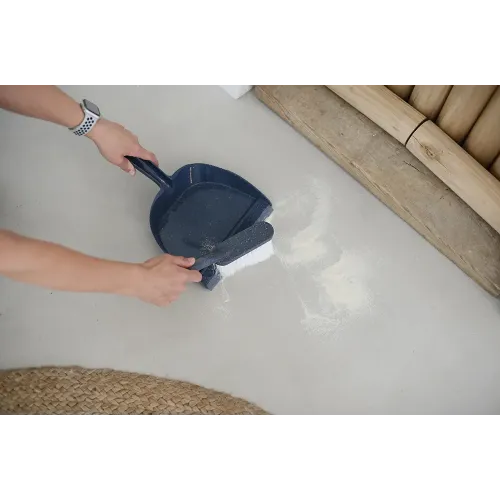 Совок с щеткой Spin&Clean STONE темный камень
