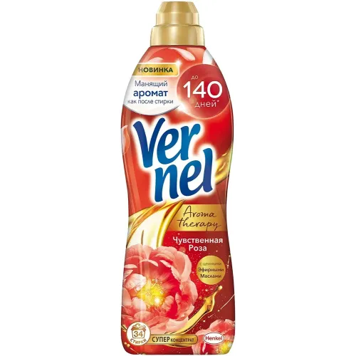 Kiyimlar uchun konditsioner konsentrat 34 ta yuvish uchun Vernel Chuvstvennaya roza 0,87 l