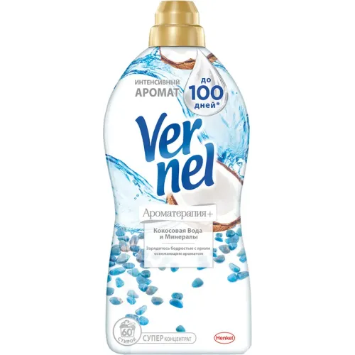 Kiyimlar uchun konditsioner konsentrat 69 ta yuvish uchun Vernel Kokosovaya voda i mineraly 1,74 l